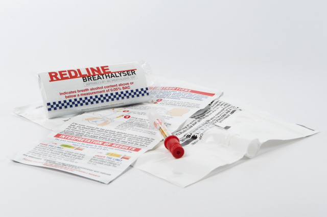 10 x REDLINE Disposable Personal-Use Breathalyser